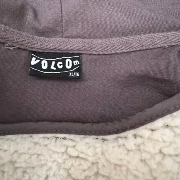 Volcom Junior's Park It Parka Jacket in Iron Grey Sherpa Lined Size XL - Picture 7 of 10